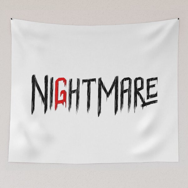 Item preview, Nightmare, text, black designed and sold by mh107.
