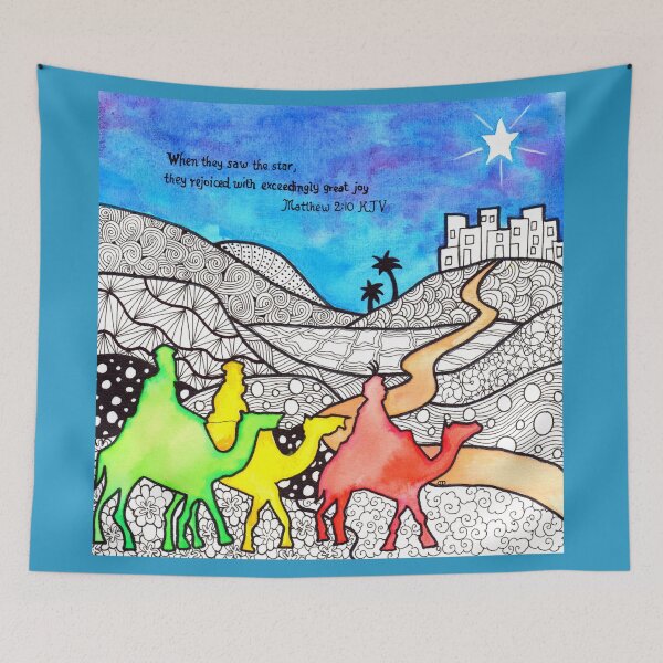 Item preview, Watercolor Doodle | Three Wise Men designed and sold by OliviaJDMin.