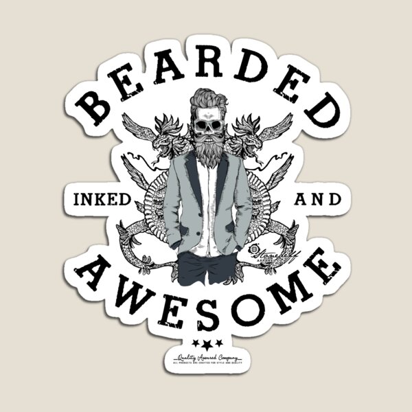 Item preview, Bearded, Inked and Awesome designed and sold by StoneDeff.