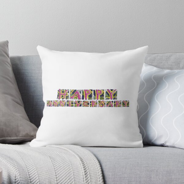 Happy Anniversary Throw Pillow