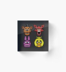 Five Nights at Freddy's 1 - Pixel art - The Classic 4 Acrylic Block
