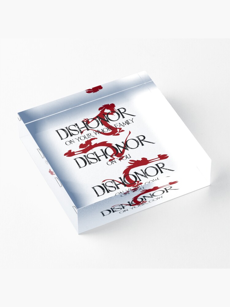 Alternate view of Dishonor! Acrylic Block