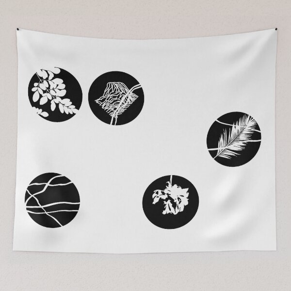 Item preview, Asymmetrical composition Nature black circles designed and sold by HaricotteShop.