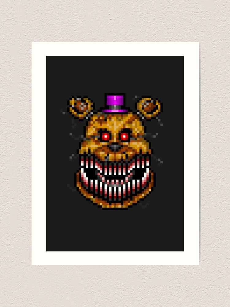 Five Nights at Freddys 4 - Nightmare Fredbear - Pixel art Poster for Sale  by GEEKsomniac