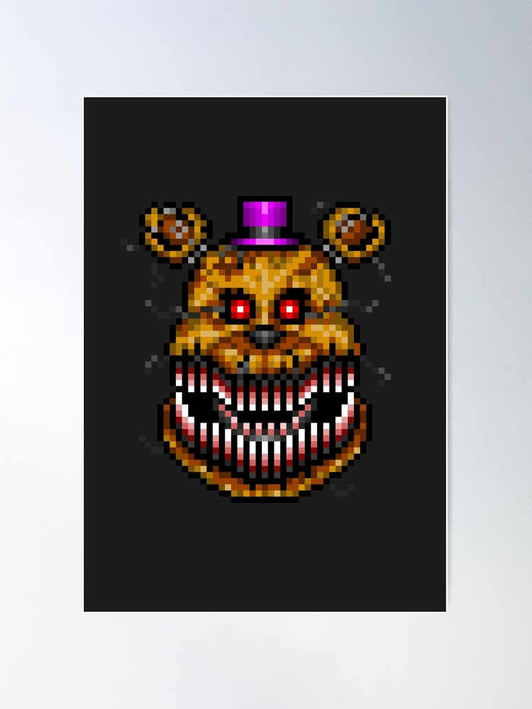 Five Nights at Freddys 4 - Nightmare Fredbear - Pixel art Poster for Sale  by GEEKsomniac