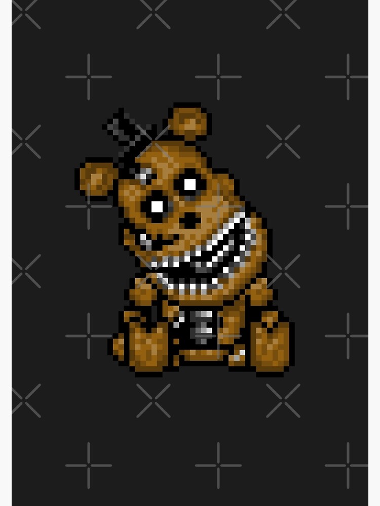 Five Nights at Freddys 4 - Nightmare Fredbear - Pixel art Poster for Sale  by GEEKsomniac