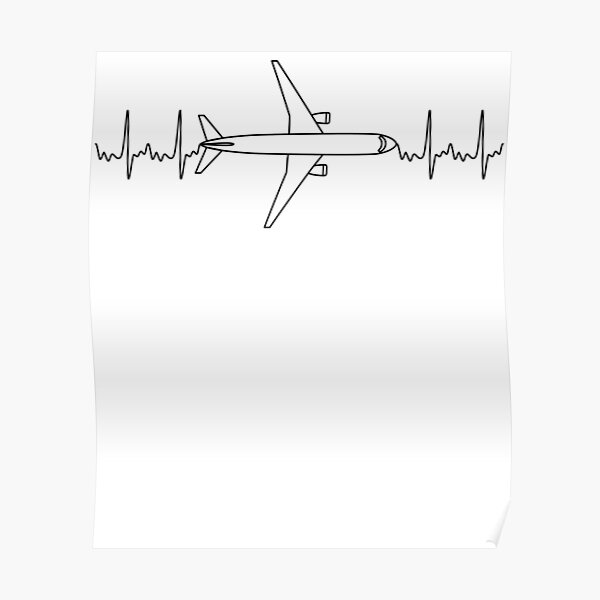 Aeroplane Traveller ECG Heartbeat TShirt  Swag Shirts