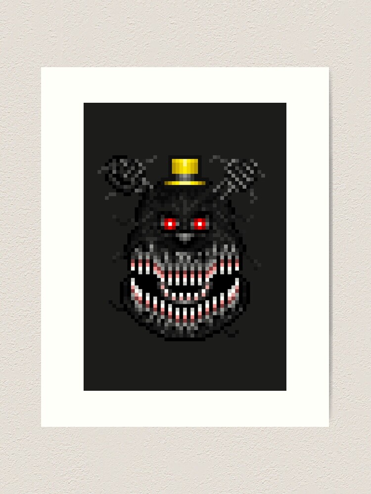 Five Nights at Freddys 4 - Nightmare Freddy - Pixel art Poster