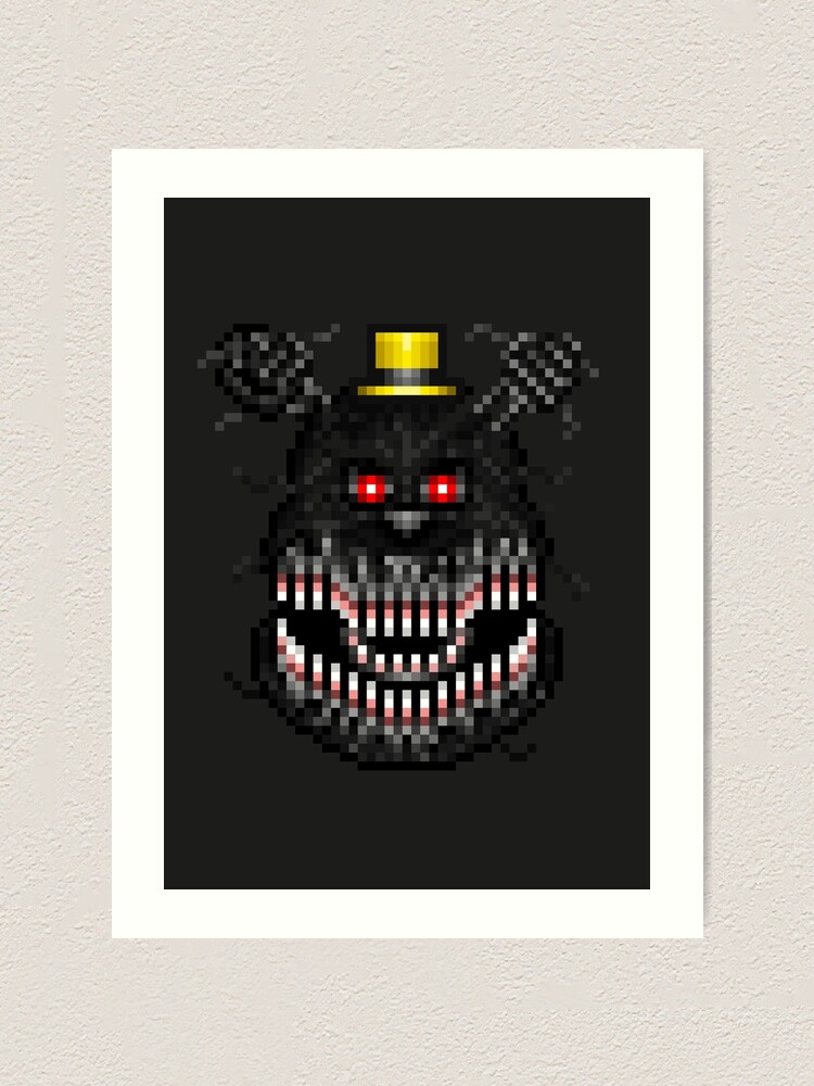 Five Nights at Freddys 4 - Nightmare Freddy - Pixel art Poster