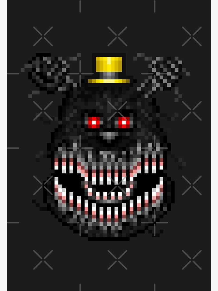 Five Nights at Freddys 4 - Nightmare Fredbear - Pixel art Poster