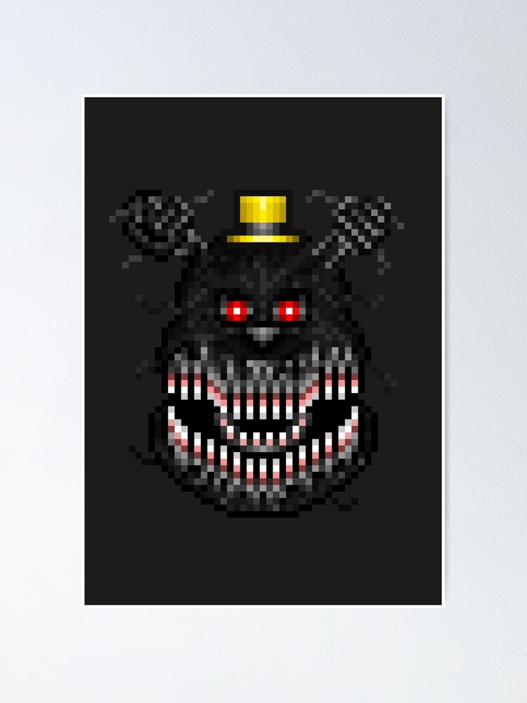 Five Nights at Freddys 4 - Nightmare Fredbear - Pixel art Duvet