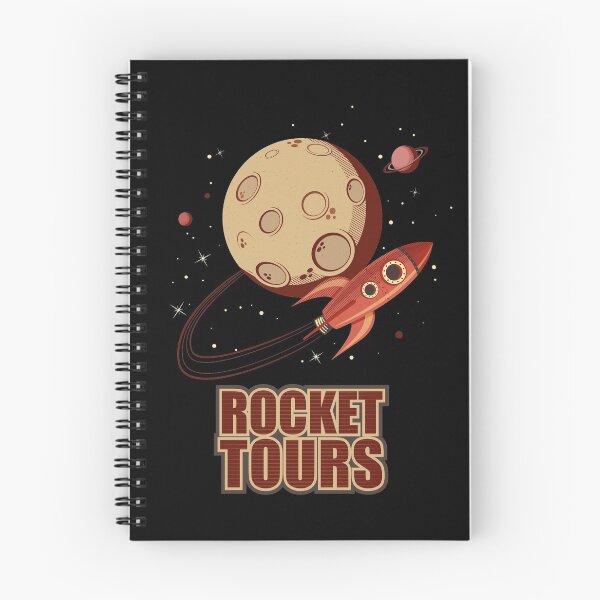 Item preview, cohete espacial retro vintage designed and sold by Miss-Cactus-Art.
