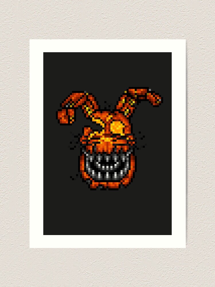 Jack O Bonnie Five Nights At Freddys 4 Halloween Pixel Art Art Print For Sale By 4530