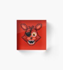 Adventure Foxy - FNAF World - Pixel Art Acrylic Block