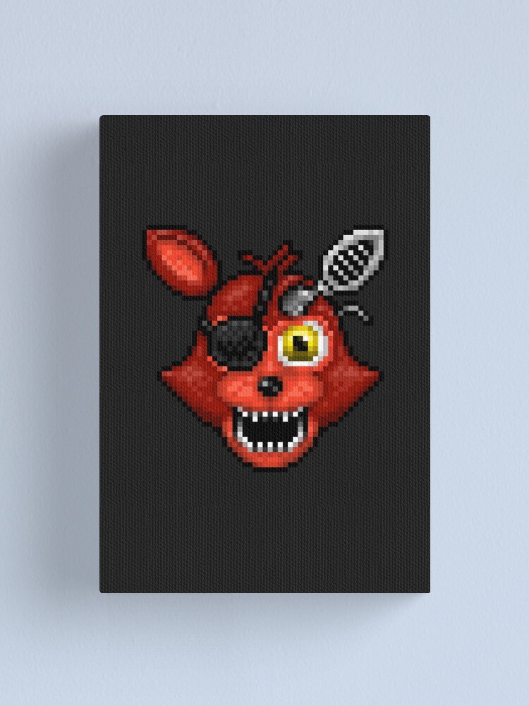 Adventure Withered Foxy Fnaf World Pixel Art Canvas Print By Geeksomniac Redbubble