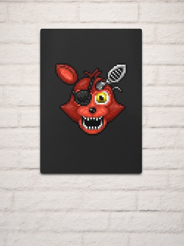 Withered foxy head pixel art