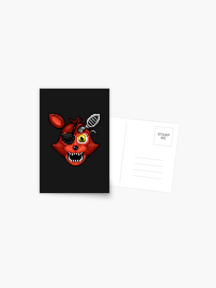 Withered foxy head pixel art