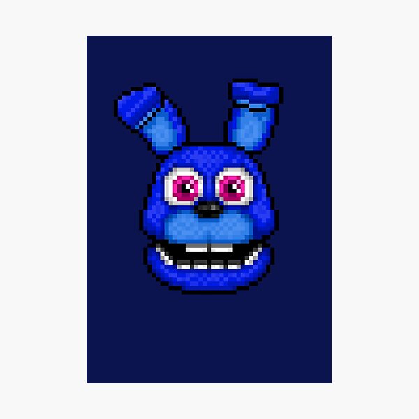 Adventure Bonnie Fnaf World Pixel Art Photographic Print By Geeksomniac Redbubble 6638