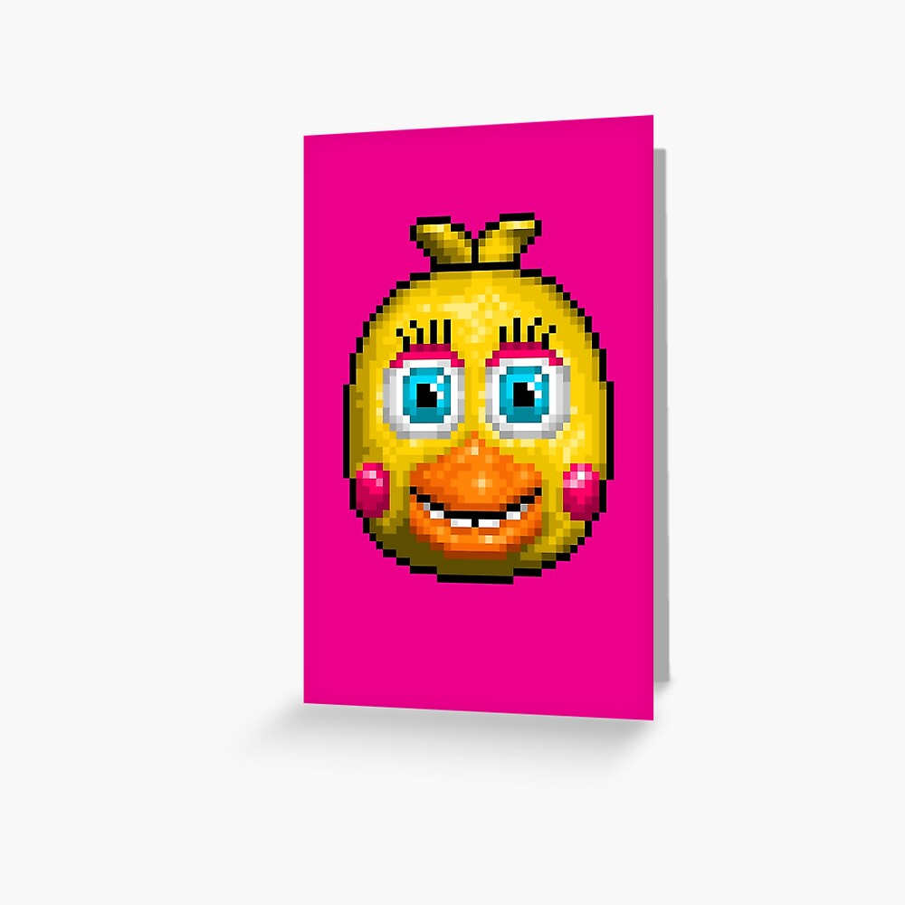 Adventure Withered Chica - FNAF World - Pixel Art Greeting Card