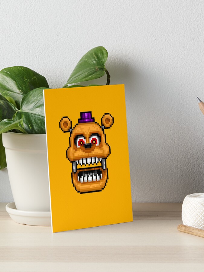 Adventure Nightmare Fredbear - FNAF World - Pixel Art Art Print for Sale  by GEEKsomniac