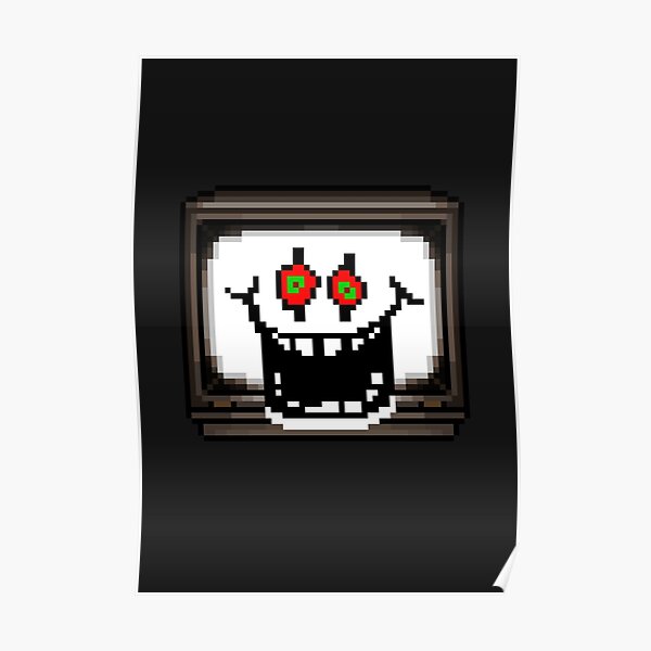 Flowey Omega Undertale Pixel Art Poster By Geeksomniac Redbubble