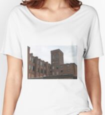 #town #facade #architecture #city #sky #outdoors #brick #old #ancient #religion #tower #horizontal #colorimage #famousplace #locallandmark #nationallandmark #residentialdistrict #nopeople Women's Relaxed Fit T-Shirt