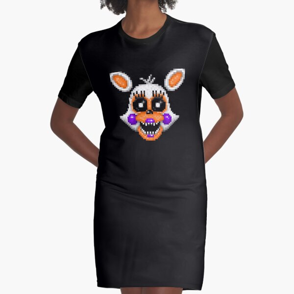 Lolbit - FNAF World - Pixel Art Graphic T-Shirt Dress