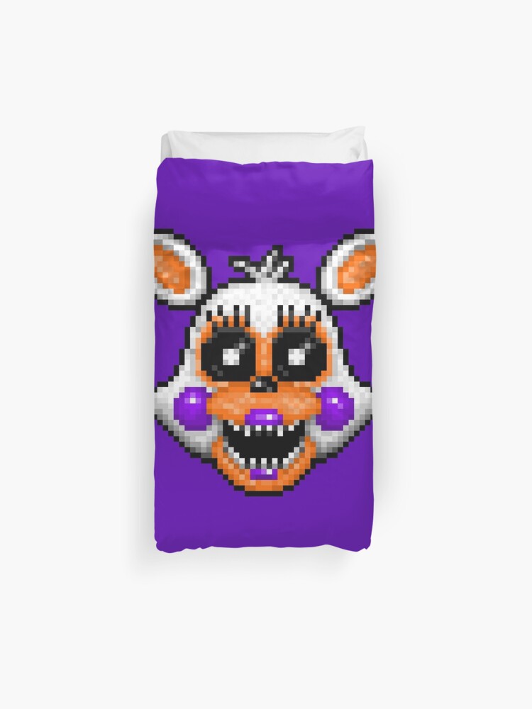 Lolbit Fnaf World Pixel Art Duvet Cover By Geeksomniac