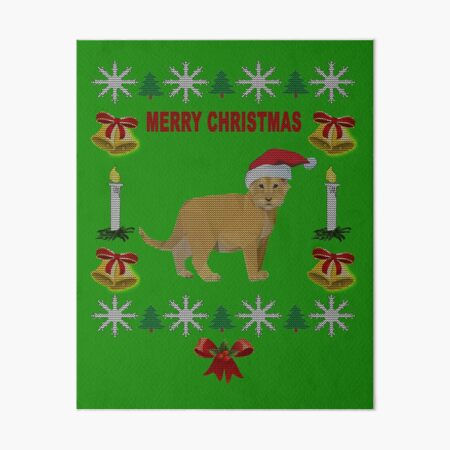 Ugly christmas baby Lion Art Board Print