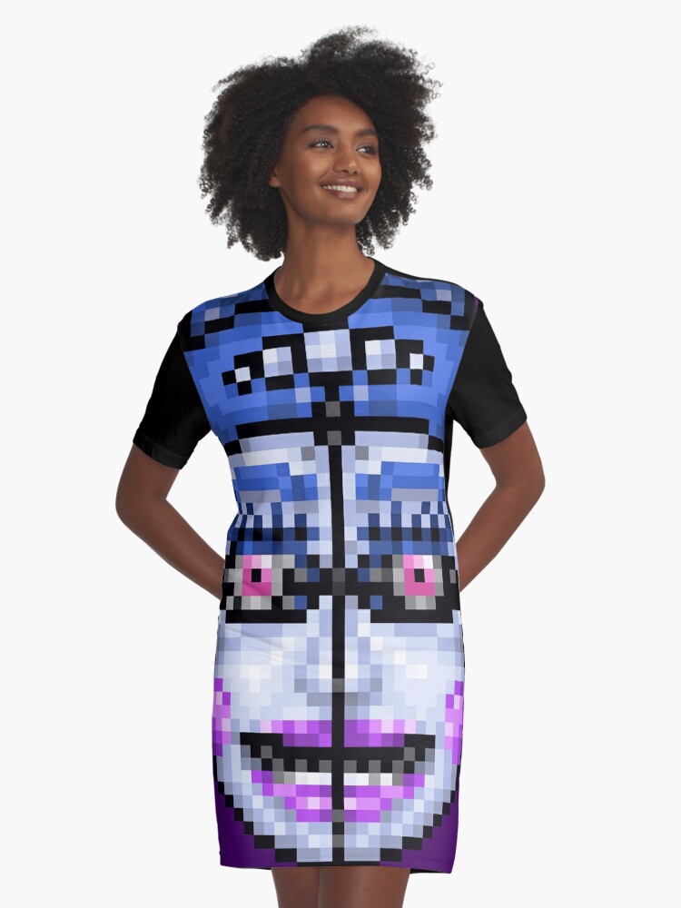 Ballora Fnaf Sister Location Pixel Art Graphic T Shirt Dress By Geeksomniac Redbubble