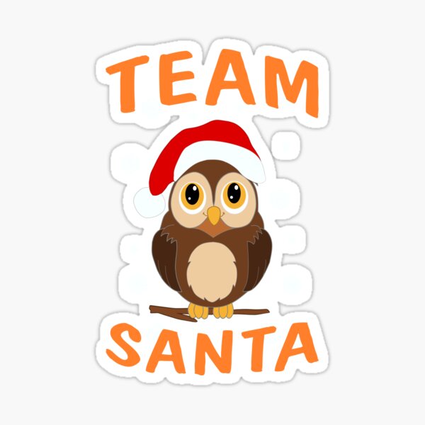 Team Santa Baby Eule für Service Crews Sticker