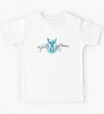 Blue Stag Spell Illustration Kids Tee