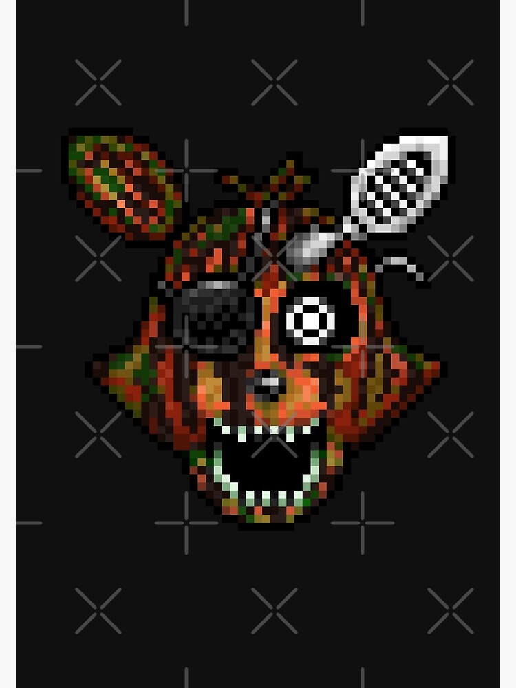 Adventure Withered Chica - FNAF World - Pixel Art Greeting Card