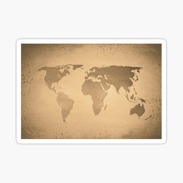 Vintage world map Sticker