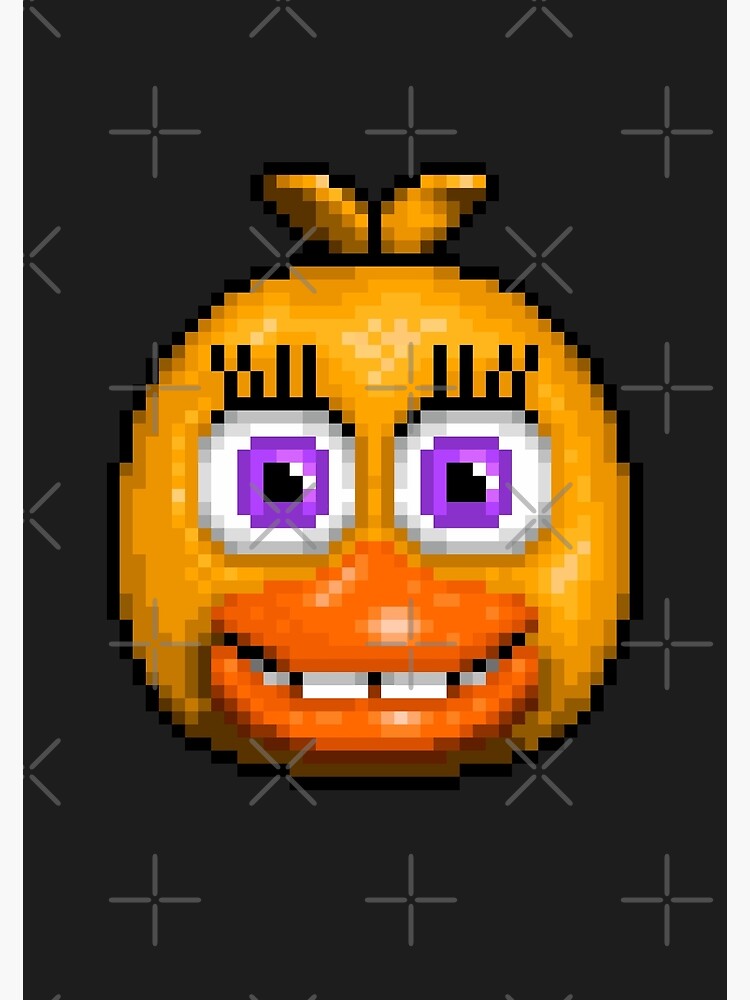Adventure Chica Fnaf World Pixel Art Greeting Card By Geeksomniac Redbubble - chica in a bag roblox