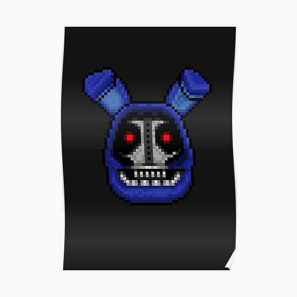 Adventure Withered Bonnie Fnaf World Pixel Art Poster By Geeksomniac Redbubble 8891