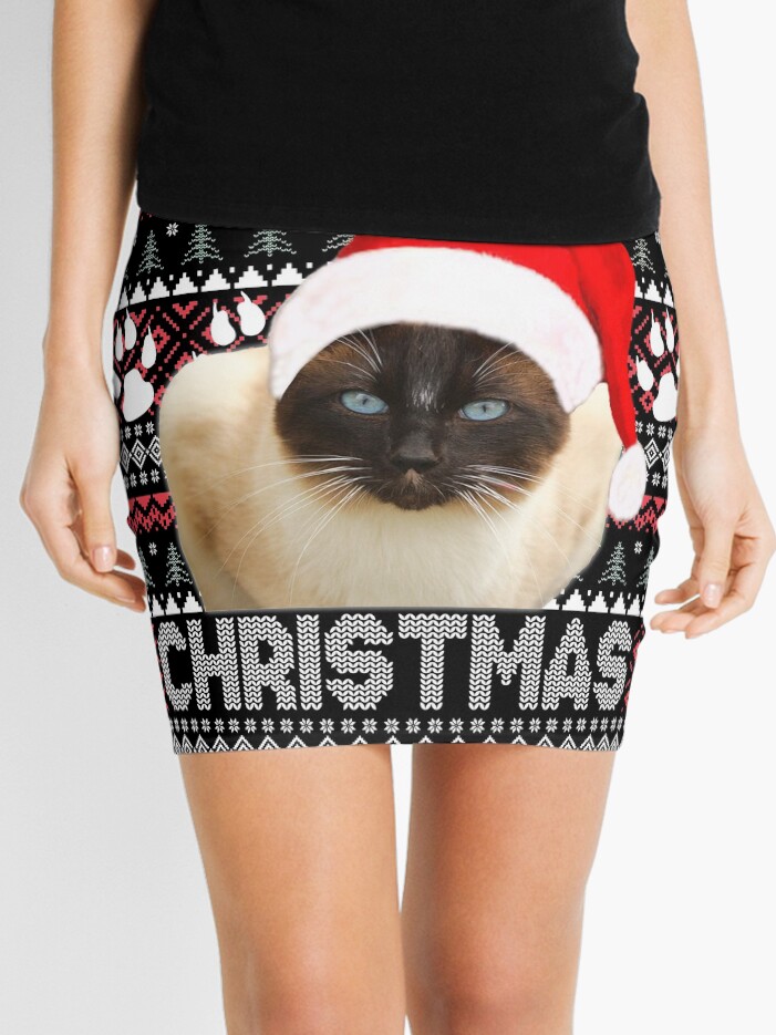 siamese cat christmas sweater