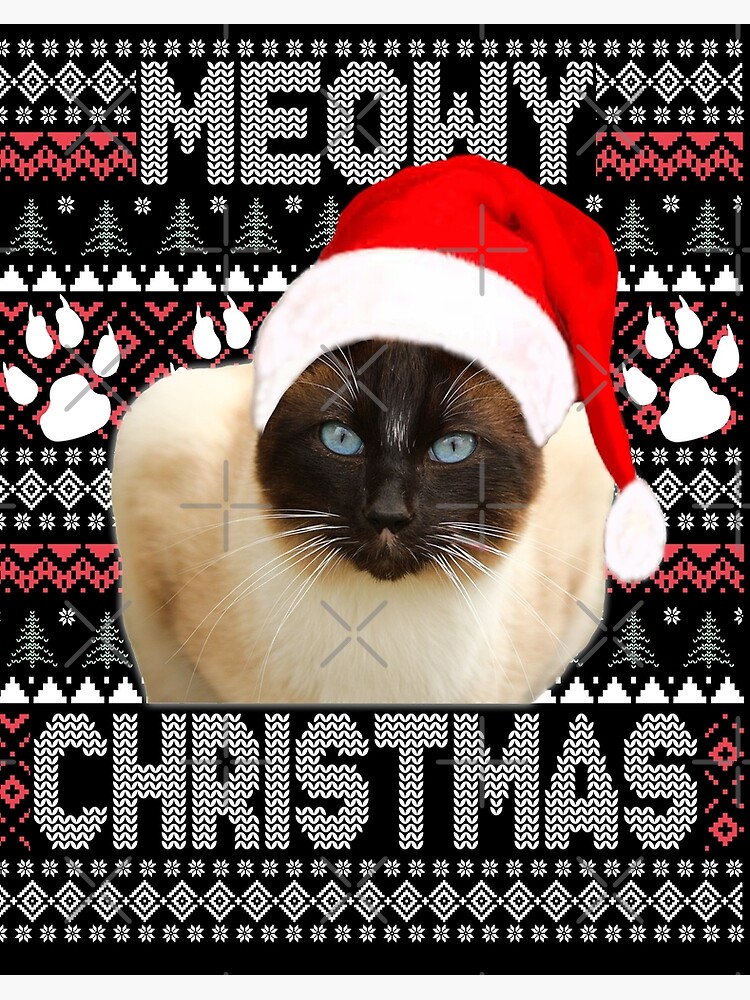 siamese cat christmas sweater