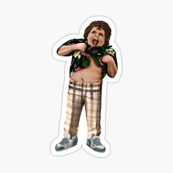 Chunk of The Goonies doing the Truffle Shuffle Sticker