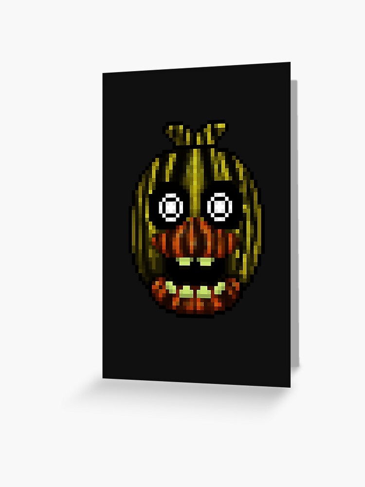 Adventure Withered Chica - FNAF World - Pixel Art Greeting Card