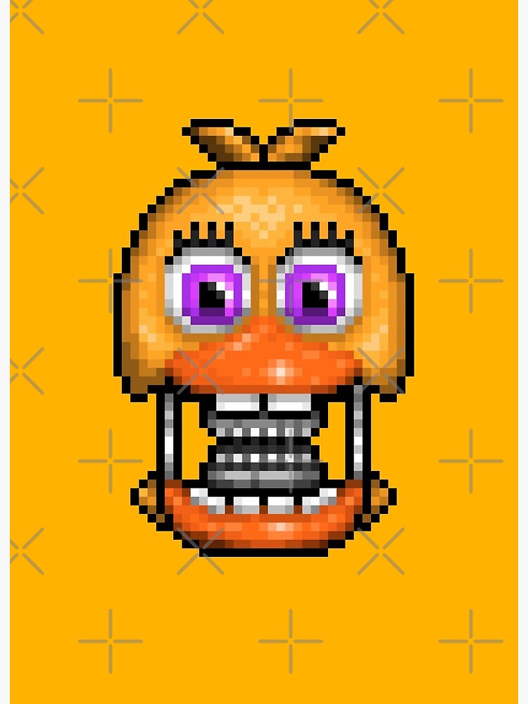 Withered chica plush pixel art