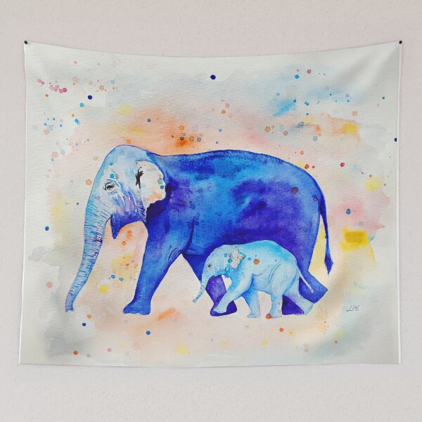 Item preview, Mom and baby elephants designed and sold by Luba-Ost.