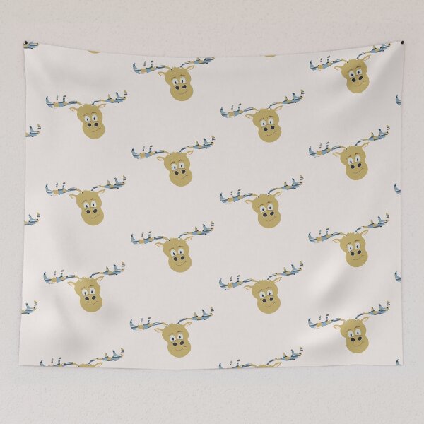 Item preview, funky Rudolph reindeer christmas time designed and sold by studioMoSa.