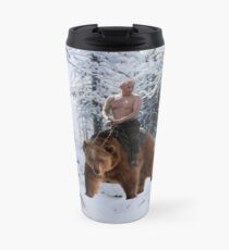 Putin on a bear Travel Mug