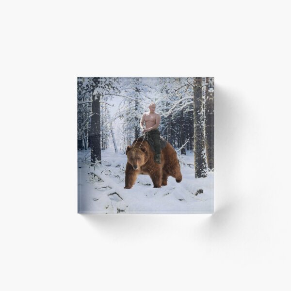 Putin on a bear Acrylic Block