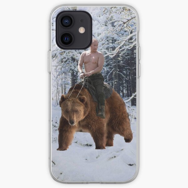Putin on a bear iPhone Soft Case