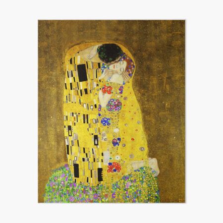 Klimt The Kiss Art Board Print