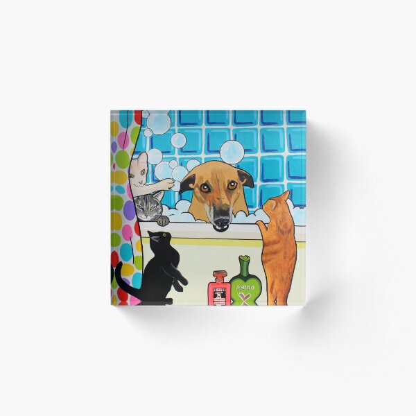 Bath time with friends Acrylic Block