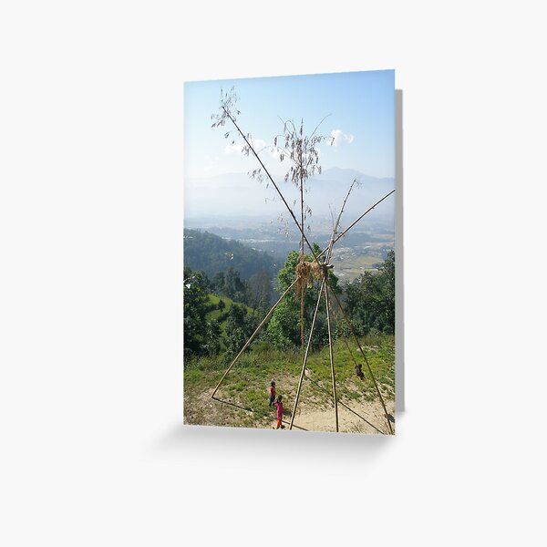 The bamboo swing Greeting Card