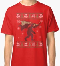 Bigfoot Ugly Christmas Design Sasquatch Xmas Classic T-Shirt
